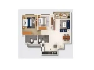 Adarsh Tropica floor plan featuring 2 BHK and 3 BHK layouts designed for comfort and luxury living.